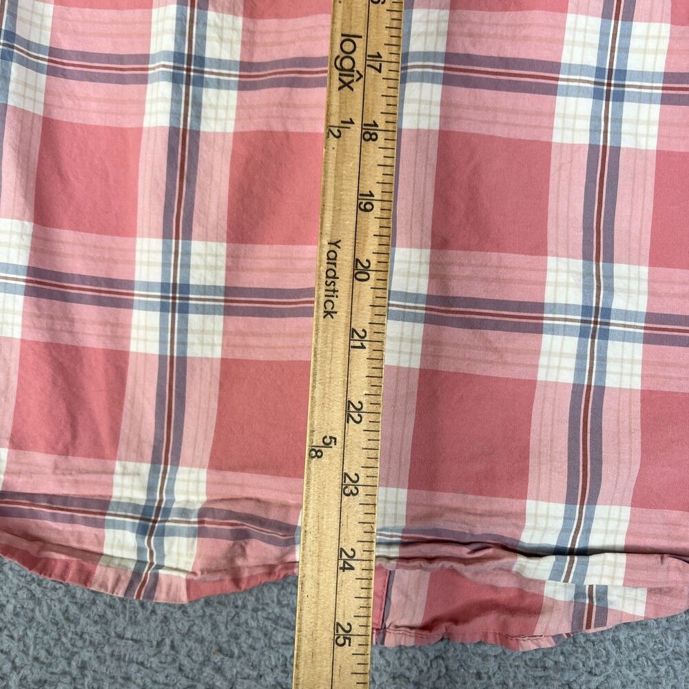 Hollister Men’s Coral Pink Plaid Button-Down Shirt - Picture 6 of 10